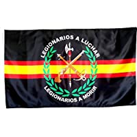 Los mejores  - Bandera de España de Legion Negro 150 x 90 cm Satén Durabol